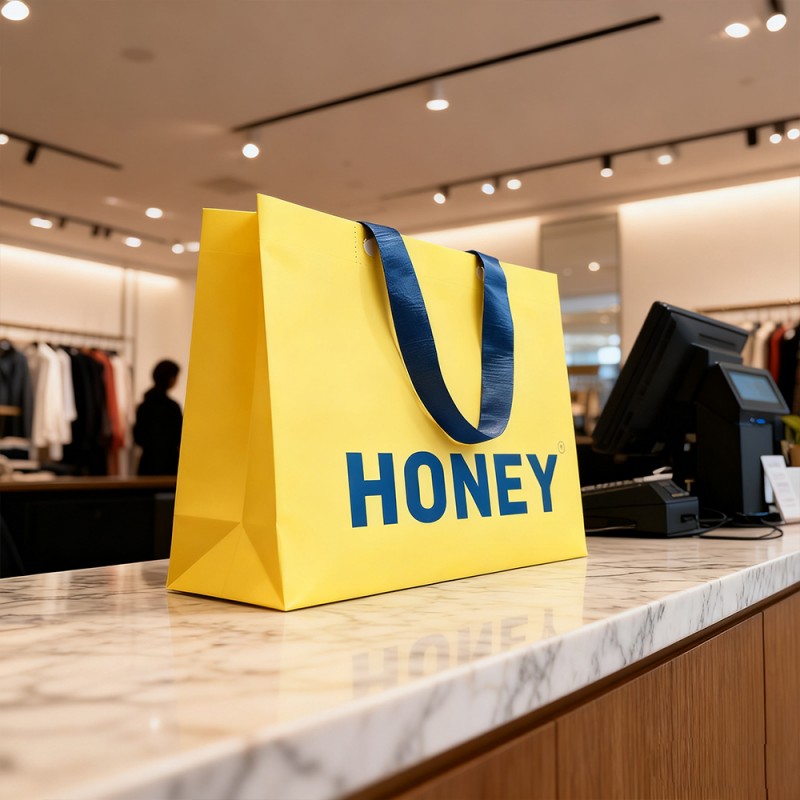 PP-laminoitu voimapaperiolkalaukku