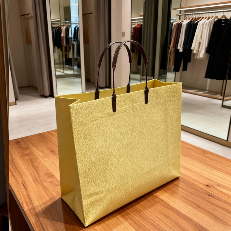 Yksivärinen matta kevyt ostoskassi