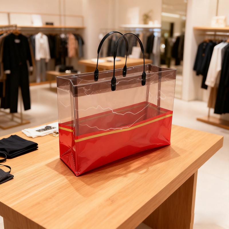 Läpinäkyvä Gold Band CPP -ostoskassi